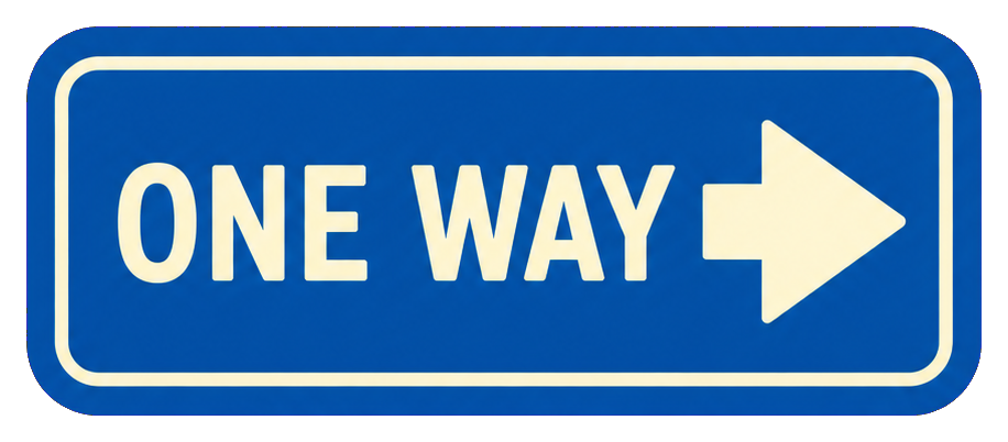 Preview for One Way Right Sign Sticker