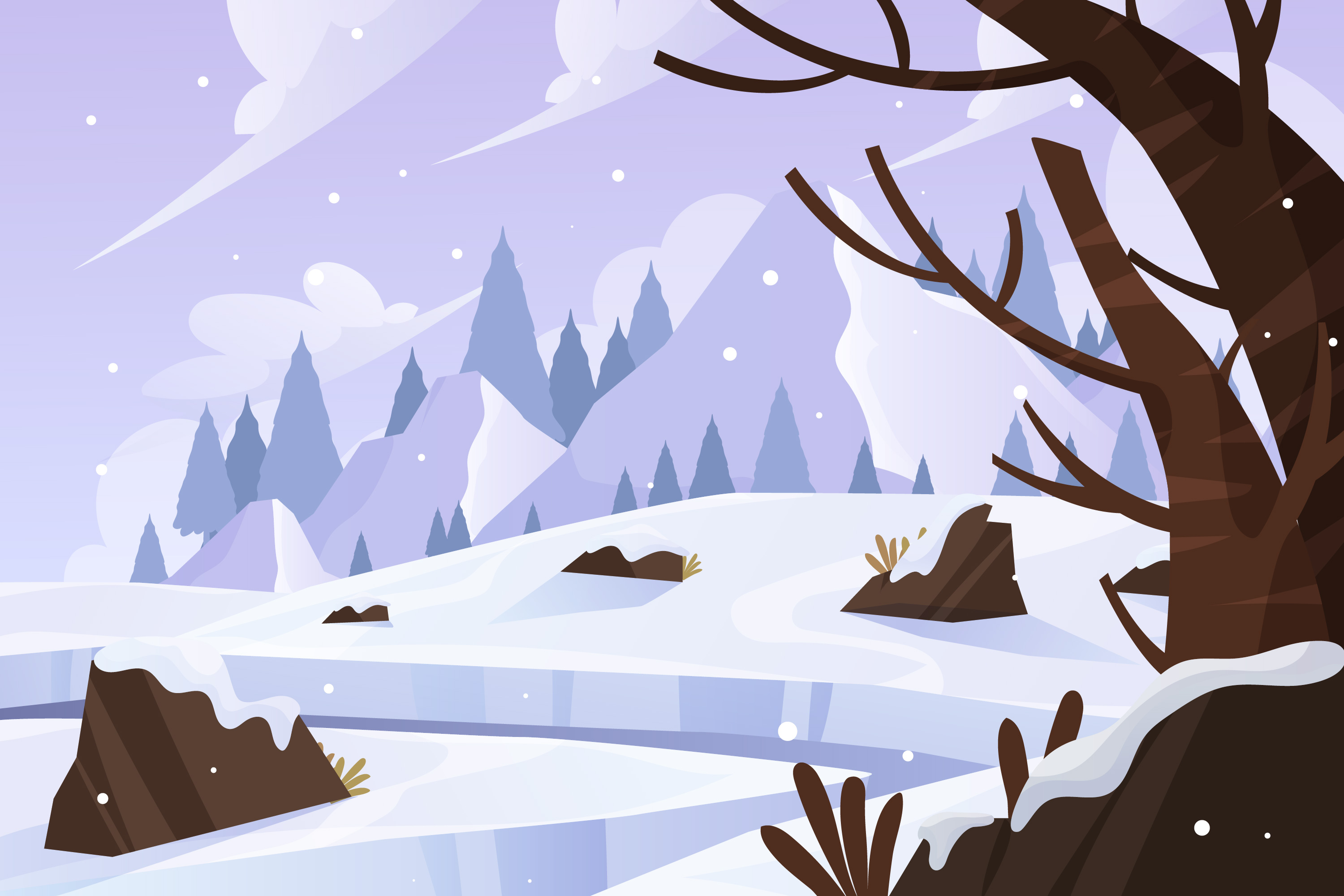 Preview for Winter-landscape-illustration-background-8a575
