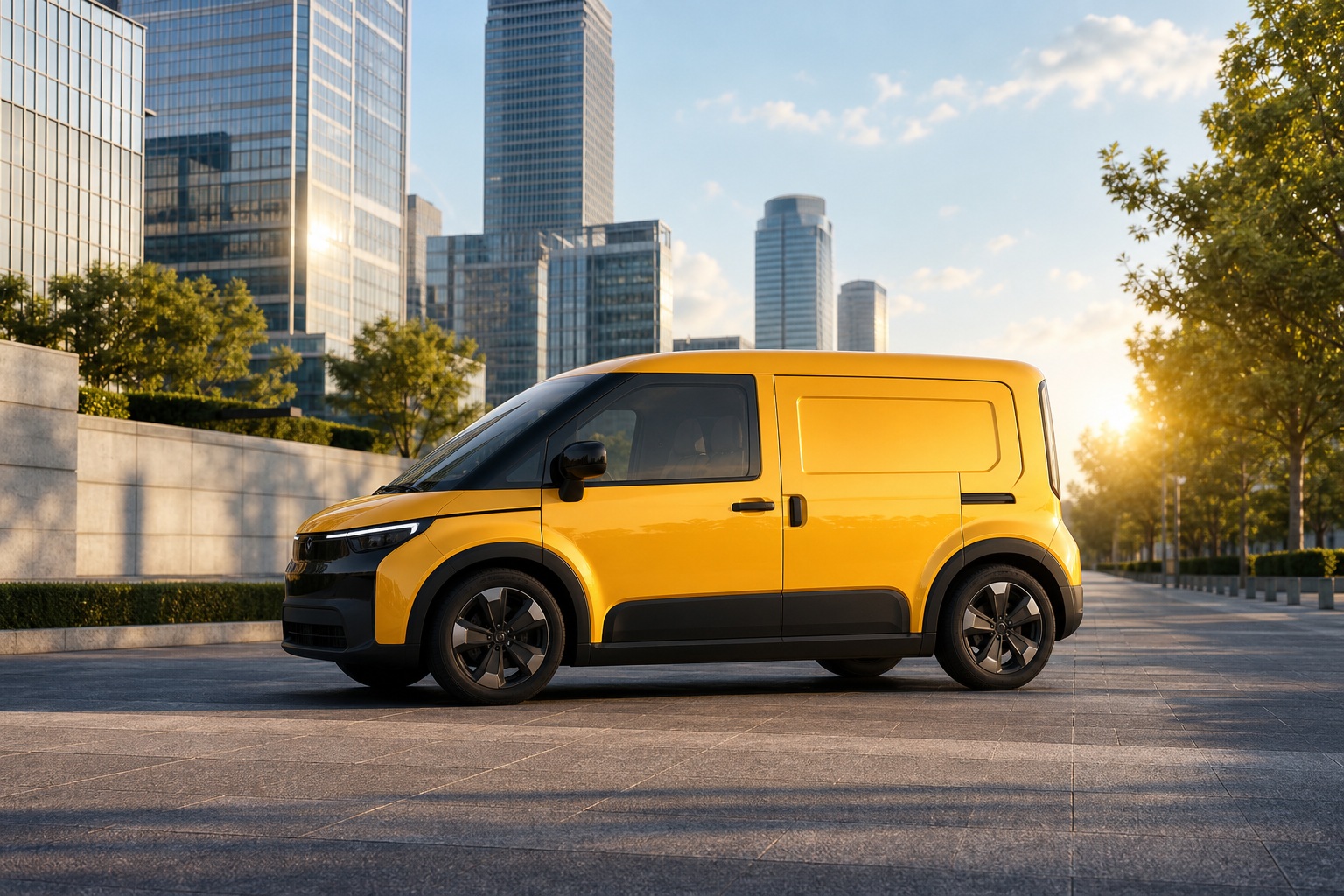 Preview for Sunlit Urban Utility Van Background