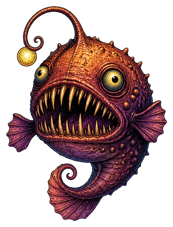 Preview for Anglerfish Lurker Monster Sticker