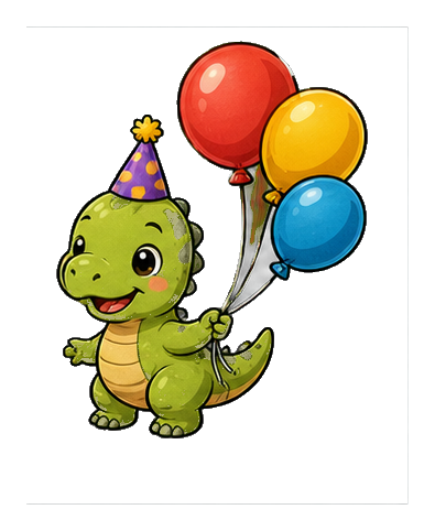 Preview for Baby Dino Balloon Sticker