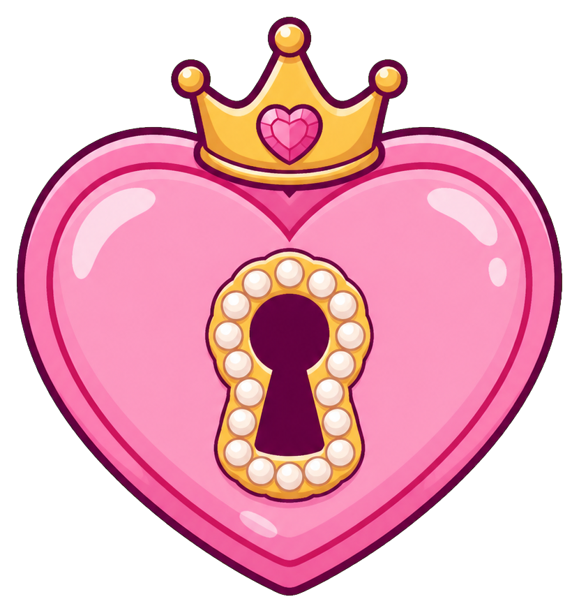 Preview for Pearl Keyhole Heart Sticker