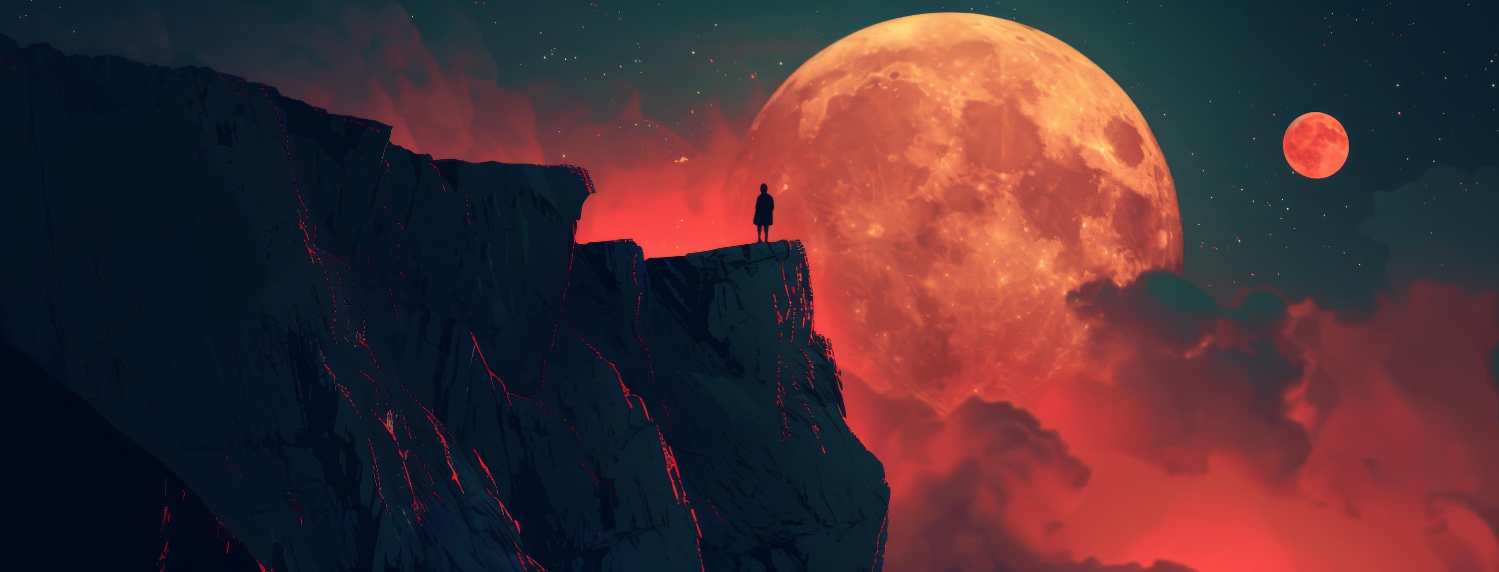 Preview for Lone-figure-under-full-moon-astrophotography-cover-background-e568f