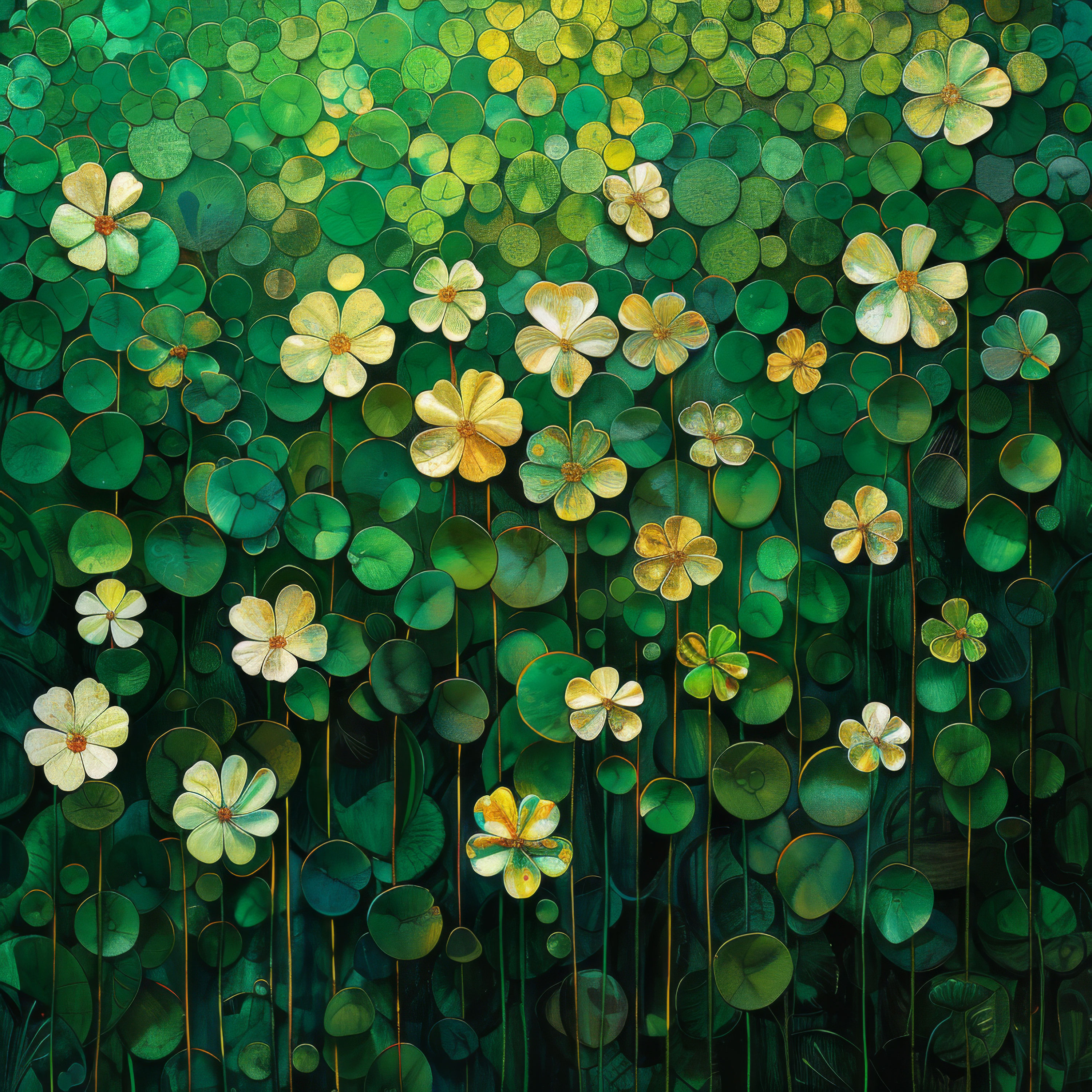 Preview for Floral-impressionist-art-st-patricks-background-f6c1f