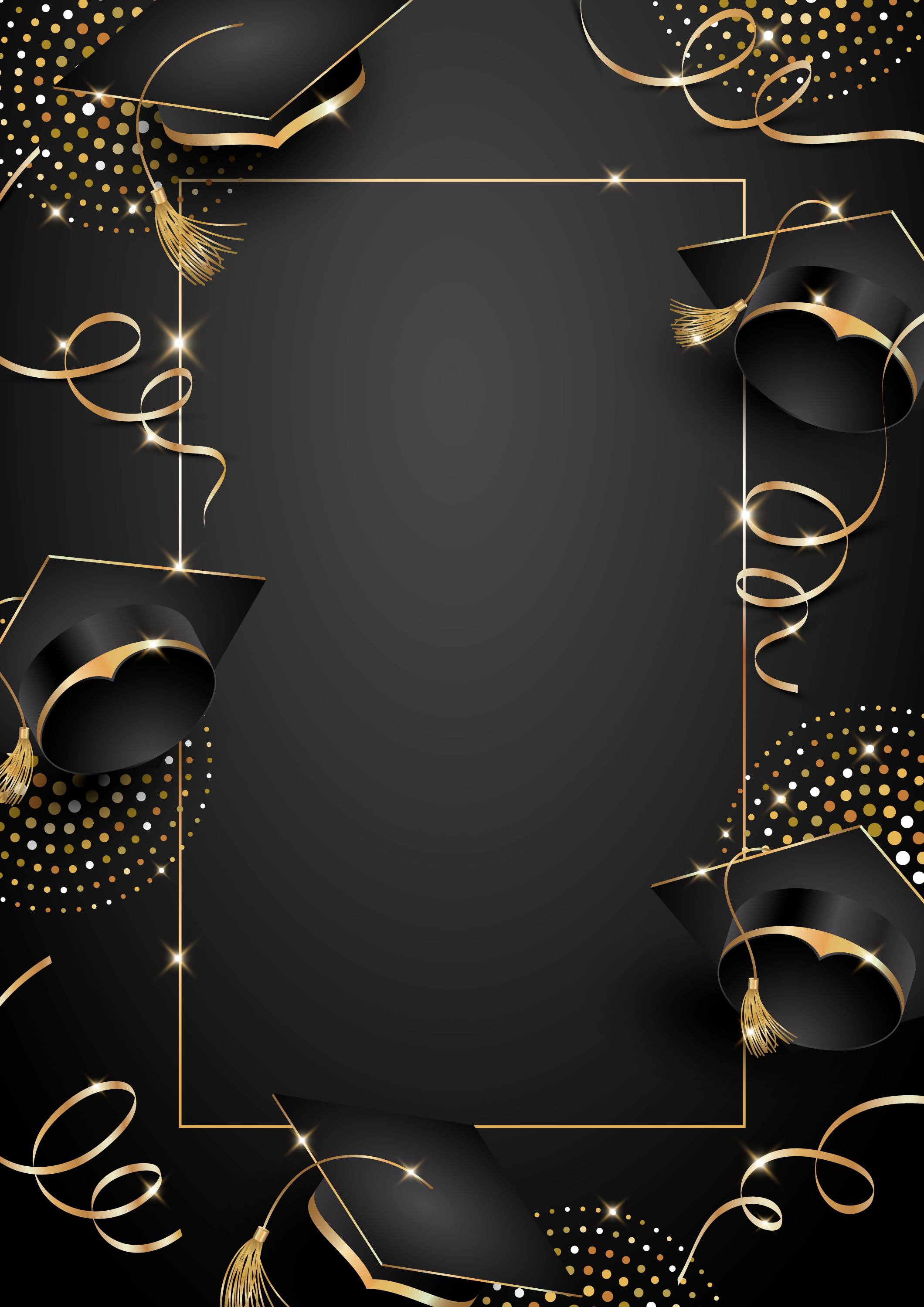 Preview for Luxury-black-gold-frame-template-graduation-background-62908
