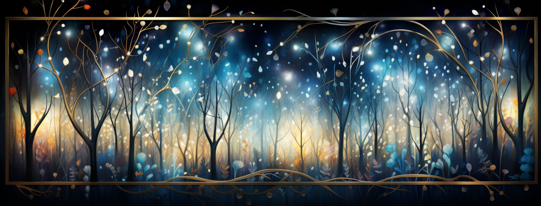 Preview for Enchanted-forest-night-sky-panorama-christmas-cover-background-a342e