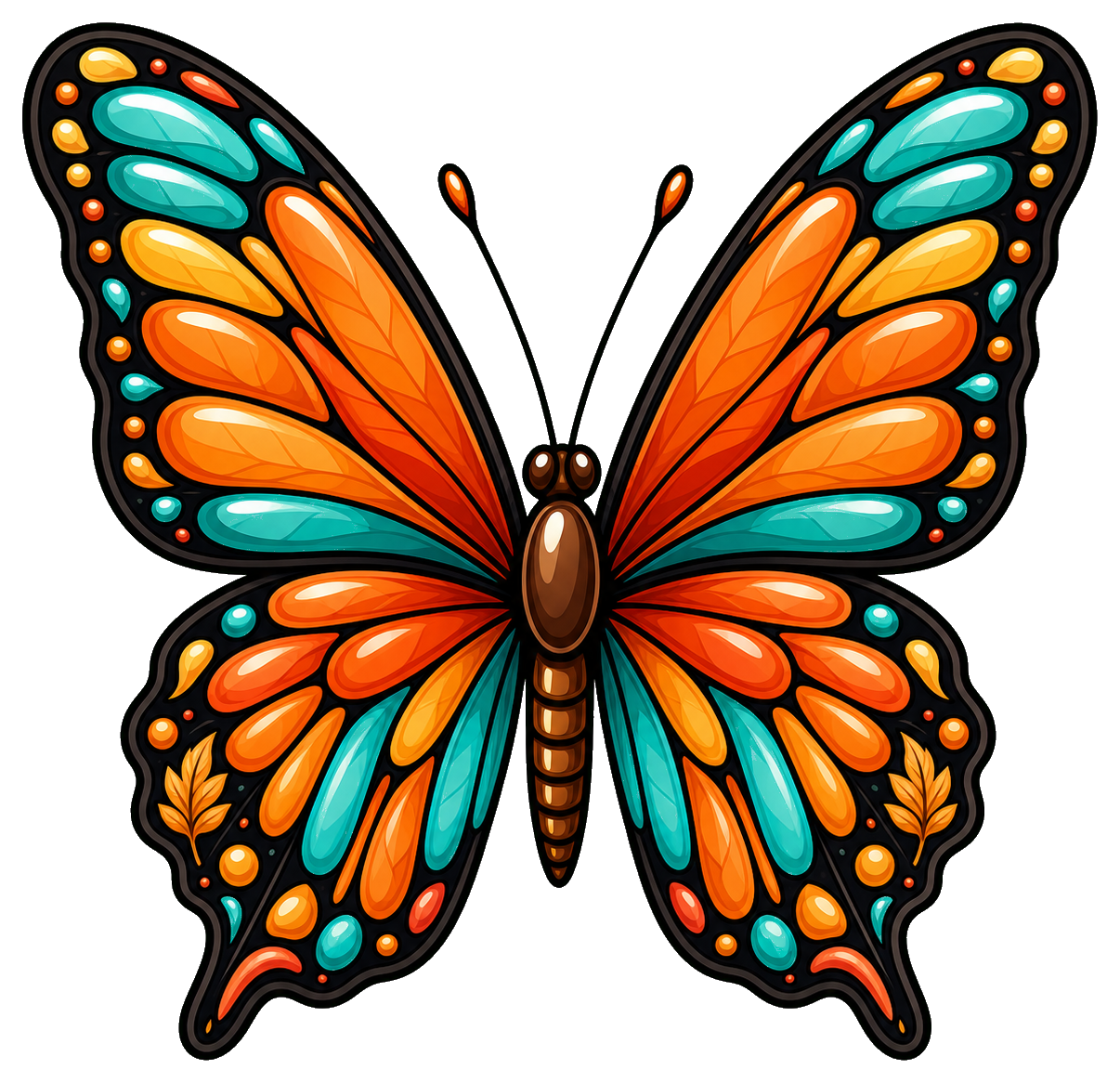Preview for Autumn Teal Butterfly Sticker