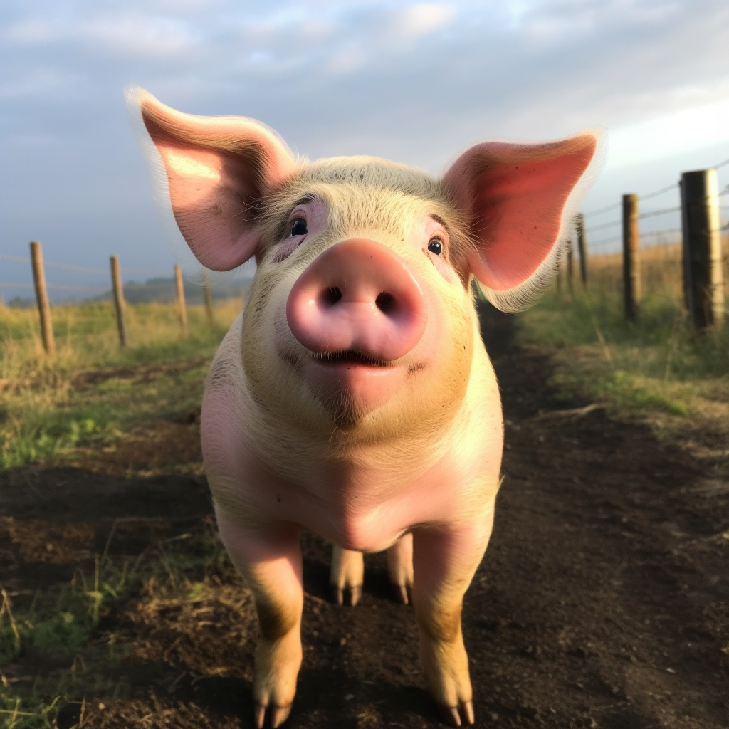 Preview for Happy-pig-on-farm-animal-meme-background-21469