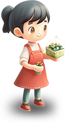 Preview for Cartoon-gardener-with-plants-character-sticker-e9aa2