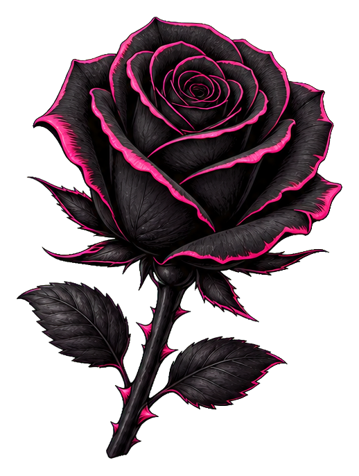 Preview for Black Pink Rose Sticker