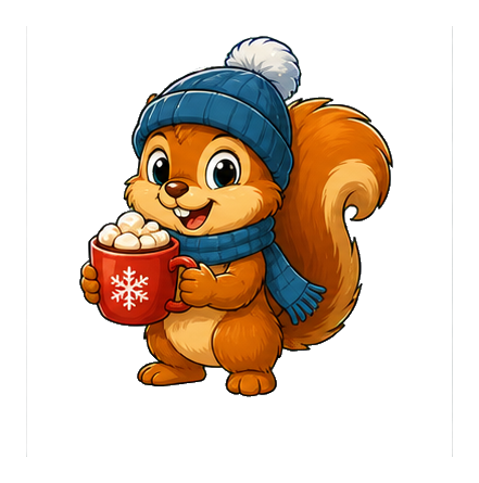 Preview for Winter Cocoa Squirrel Sticker