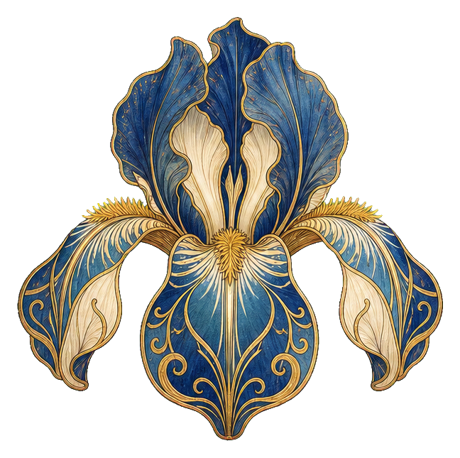 Preview for Art Nouveau Royal Iris Sticker