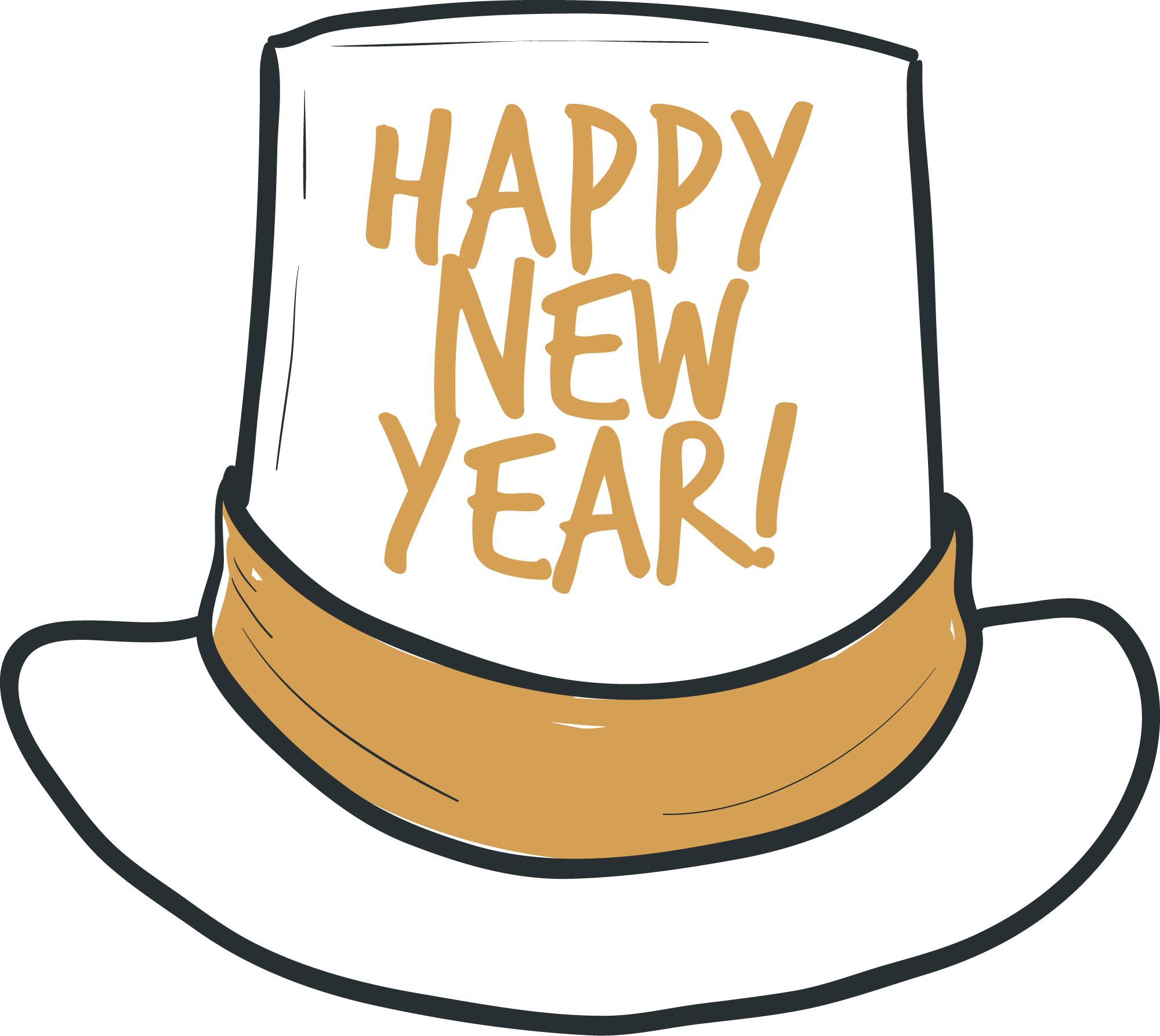 Preview for Happy-new-year-top-hat-illustration-sticker-5e646
