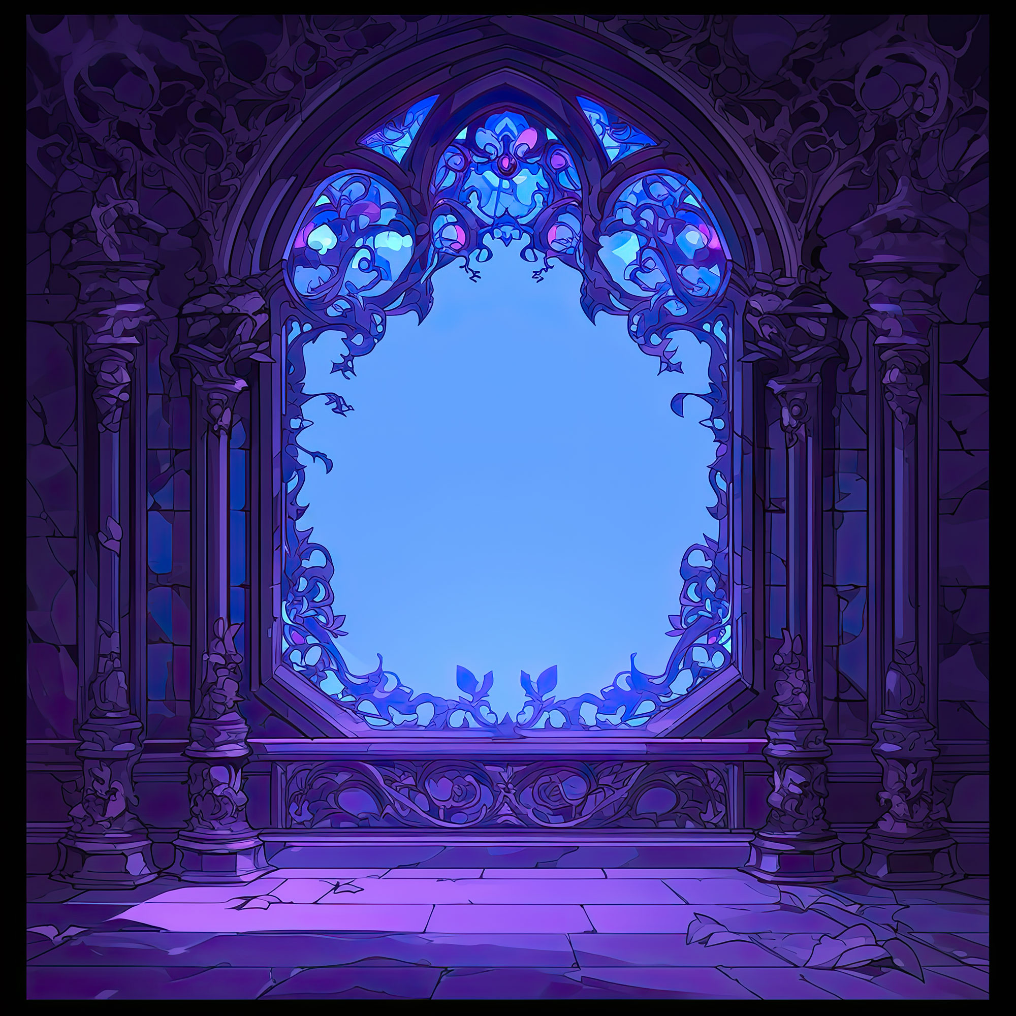 Preview for Gothic-stained-glass-window-interior-backdrop-background-a42a2