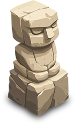 Preview for Pixelated-stone-statue-islandobjects-sticker-8c15a