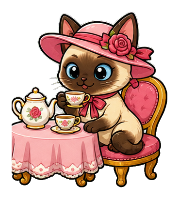 Preview for Siamese Tea Cat Sticker