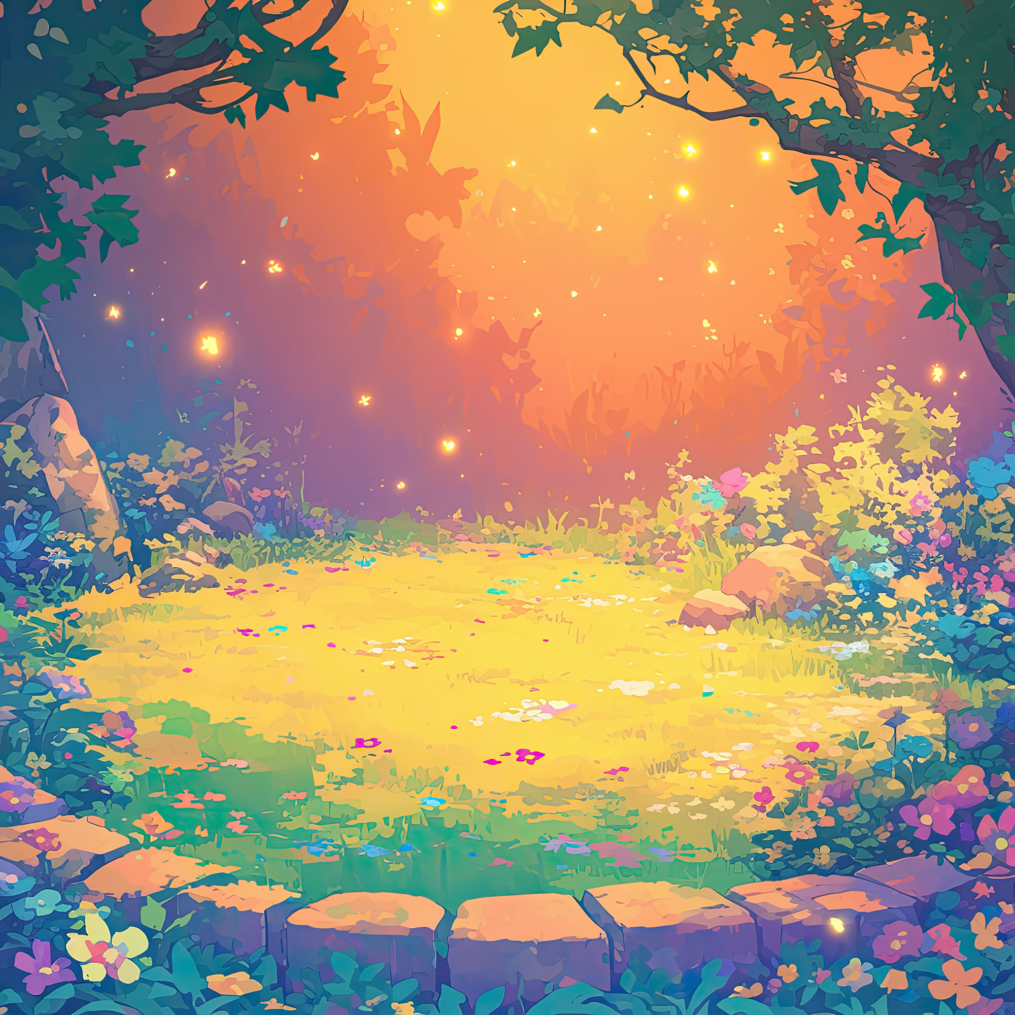 Preview for Enchanted-forest-glade-art-nature-backdrop-background-101e1
