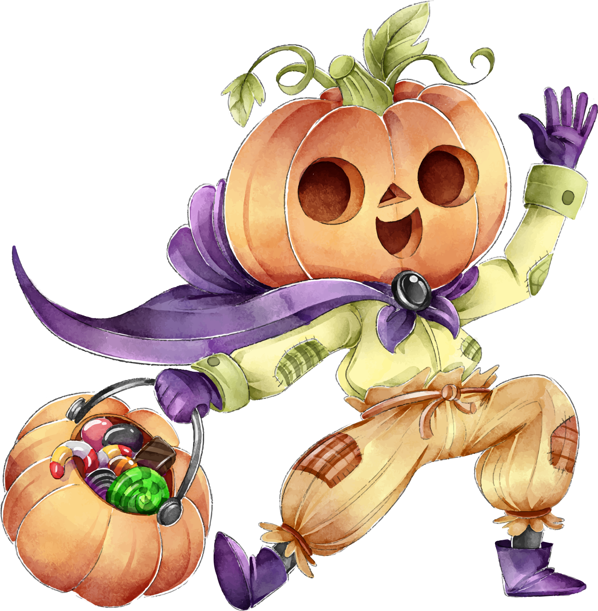Preview for Halloween-pumpkin-character-illustration-pumpkins-sticker-ea02d