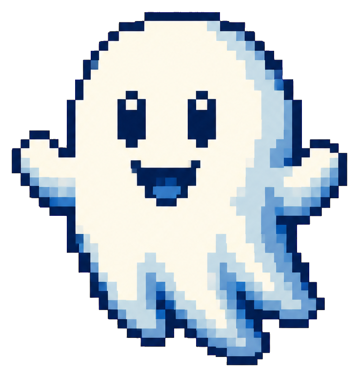 Preview for Pearl Cheerful Ghost Pixel Sticker