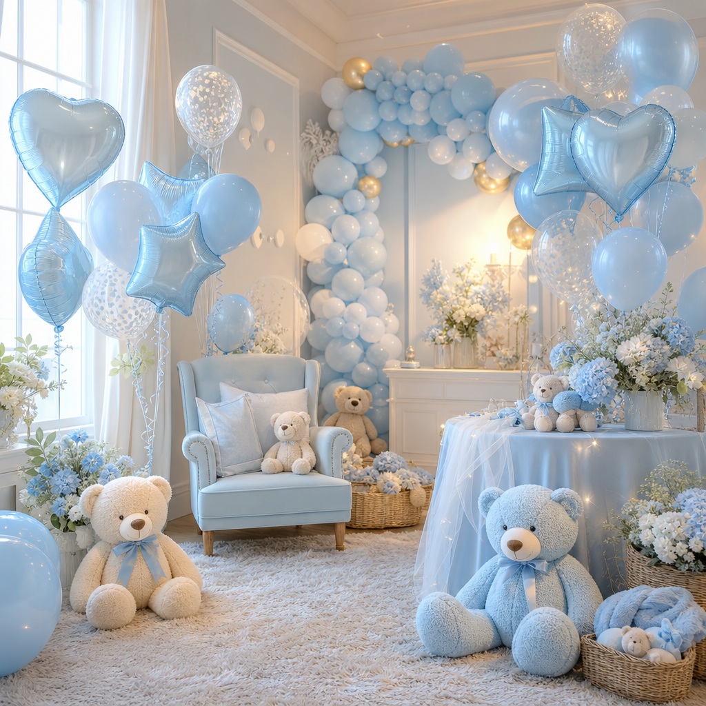 Preview for Pastel Baby Shower Balloons Background