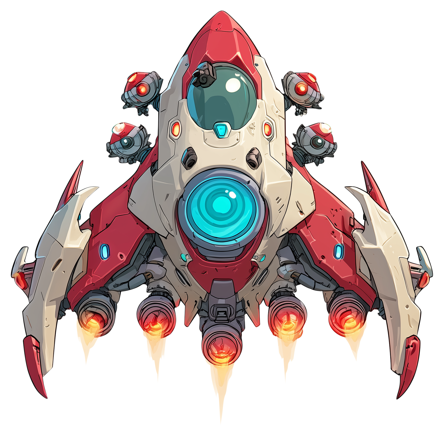 Preview for Futuristic-spaceship-design-sticker-ec352