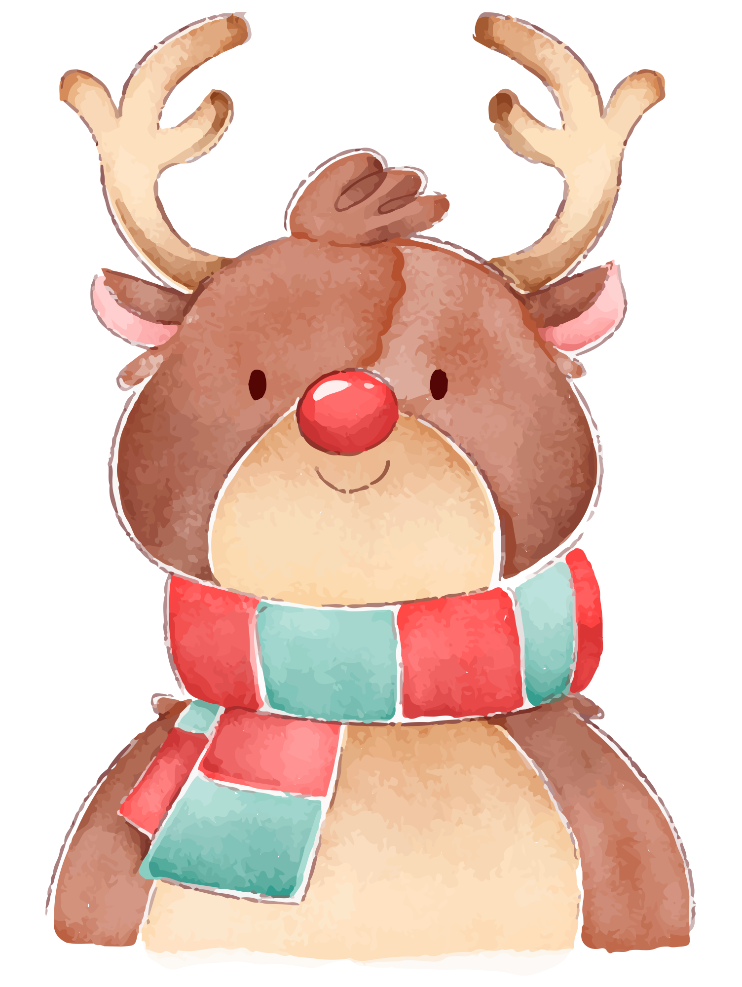 Preview for Christmas-reindeer-illustration-sticker-0762a