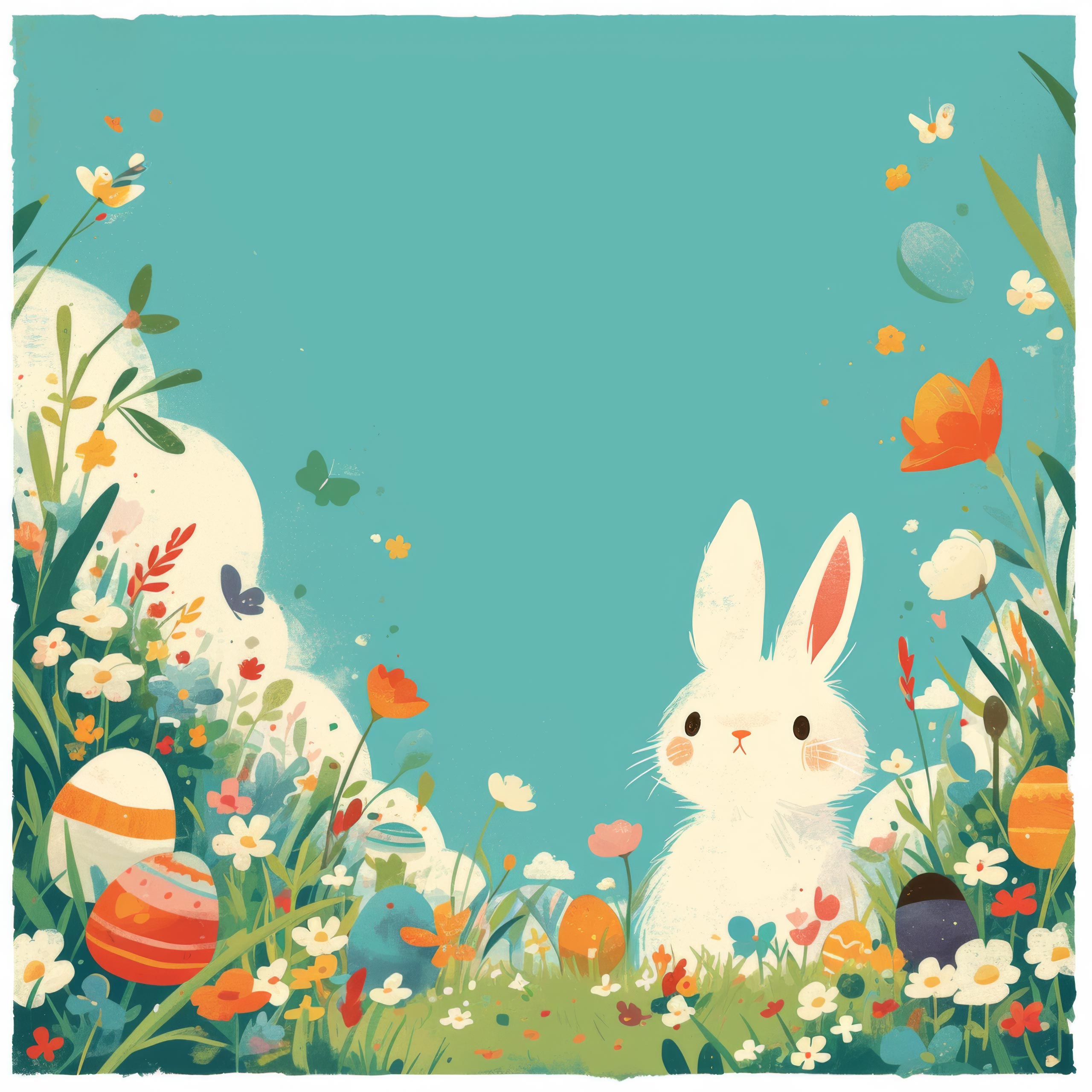 Preview for Easter-bunny-garden-scene-background-36893