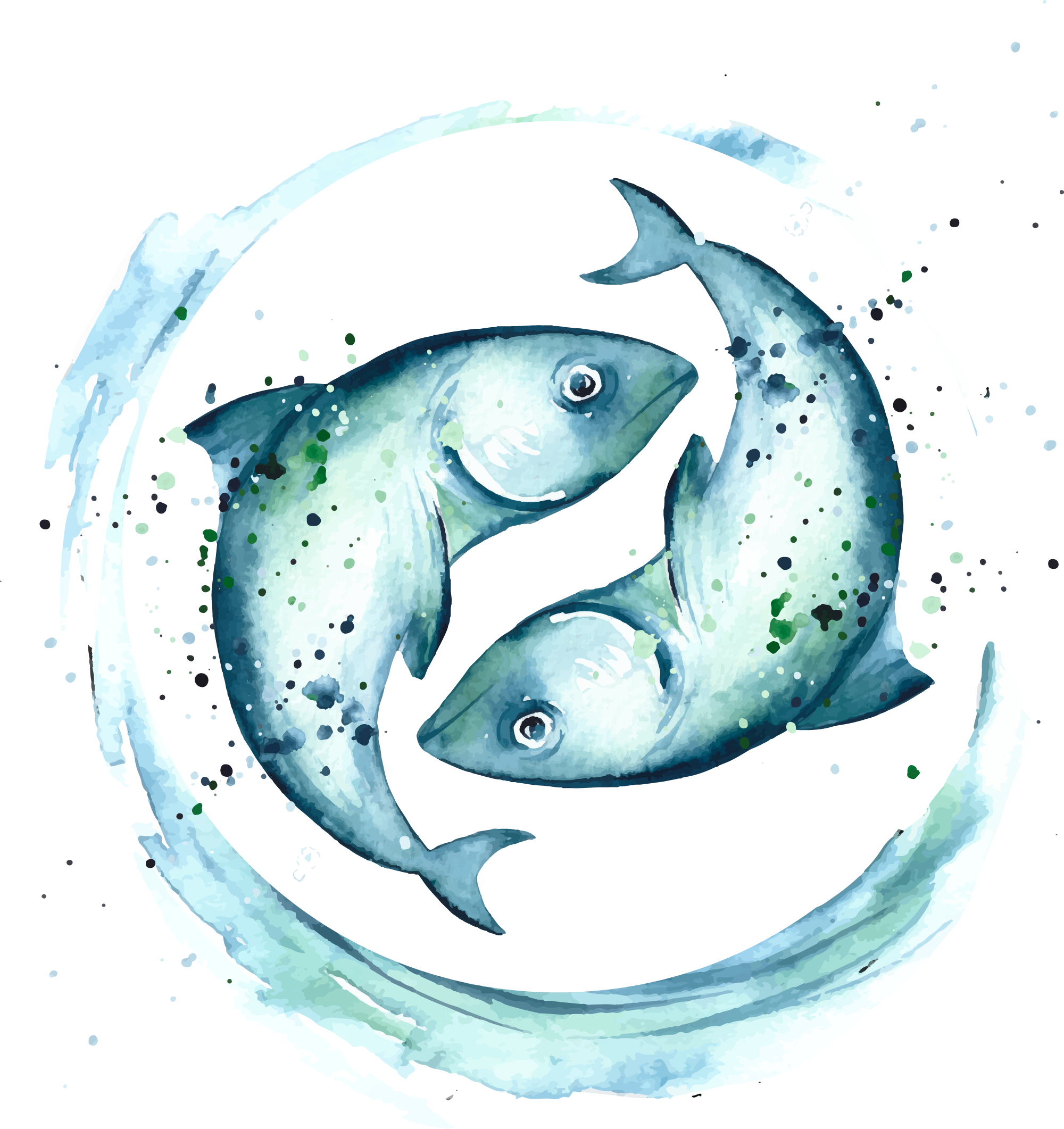 Preview for Pisces-zodiac-watercolor-art-sticker-ed69f