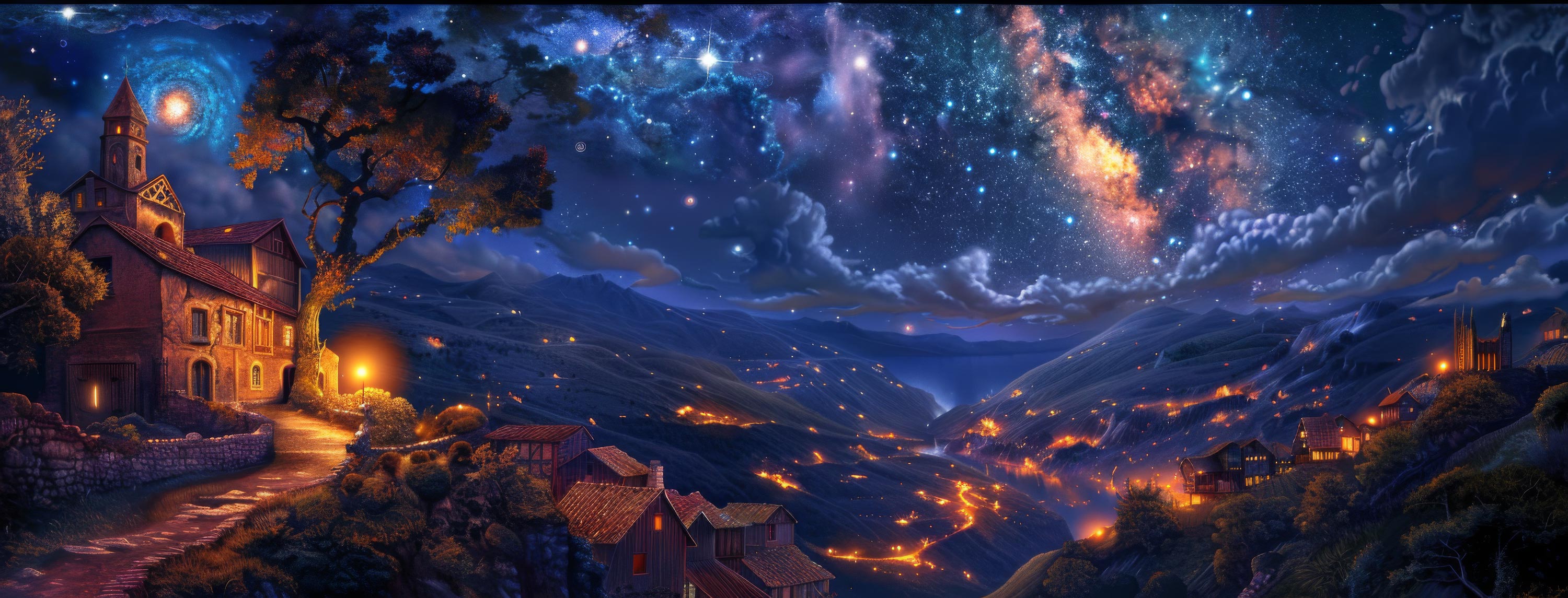 Preview for Cosmic-landscape-cottage-astrophotography-cover-background-3839c