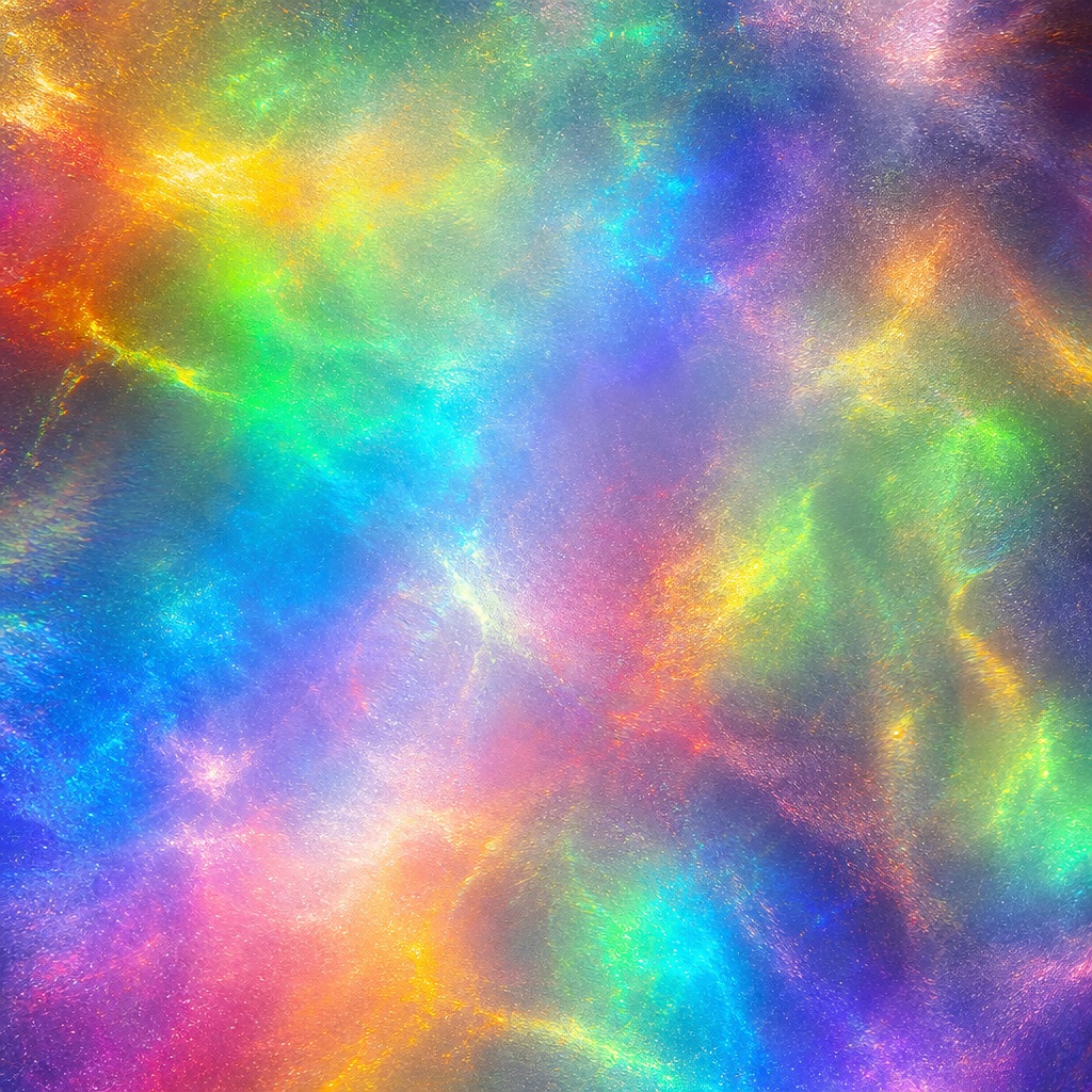 Abstract full spectrum rainbow haze with prism light and soft refracted colors.