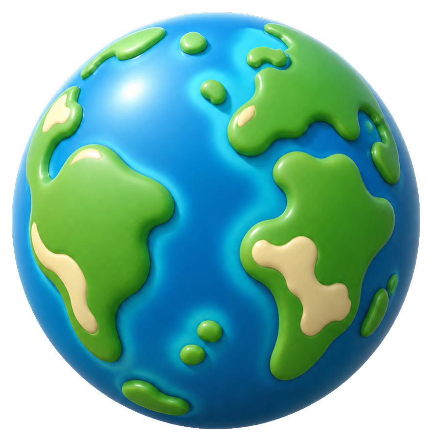 Preview for Glossy 3d Earth Sticker