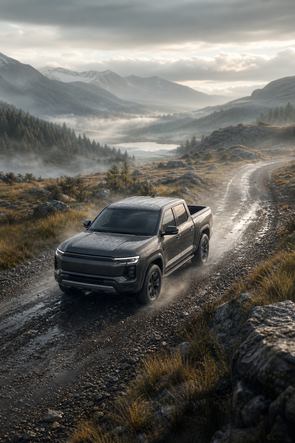 Preview for Pickup Truck Mist Stock Background