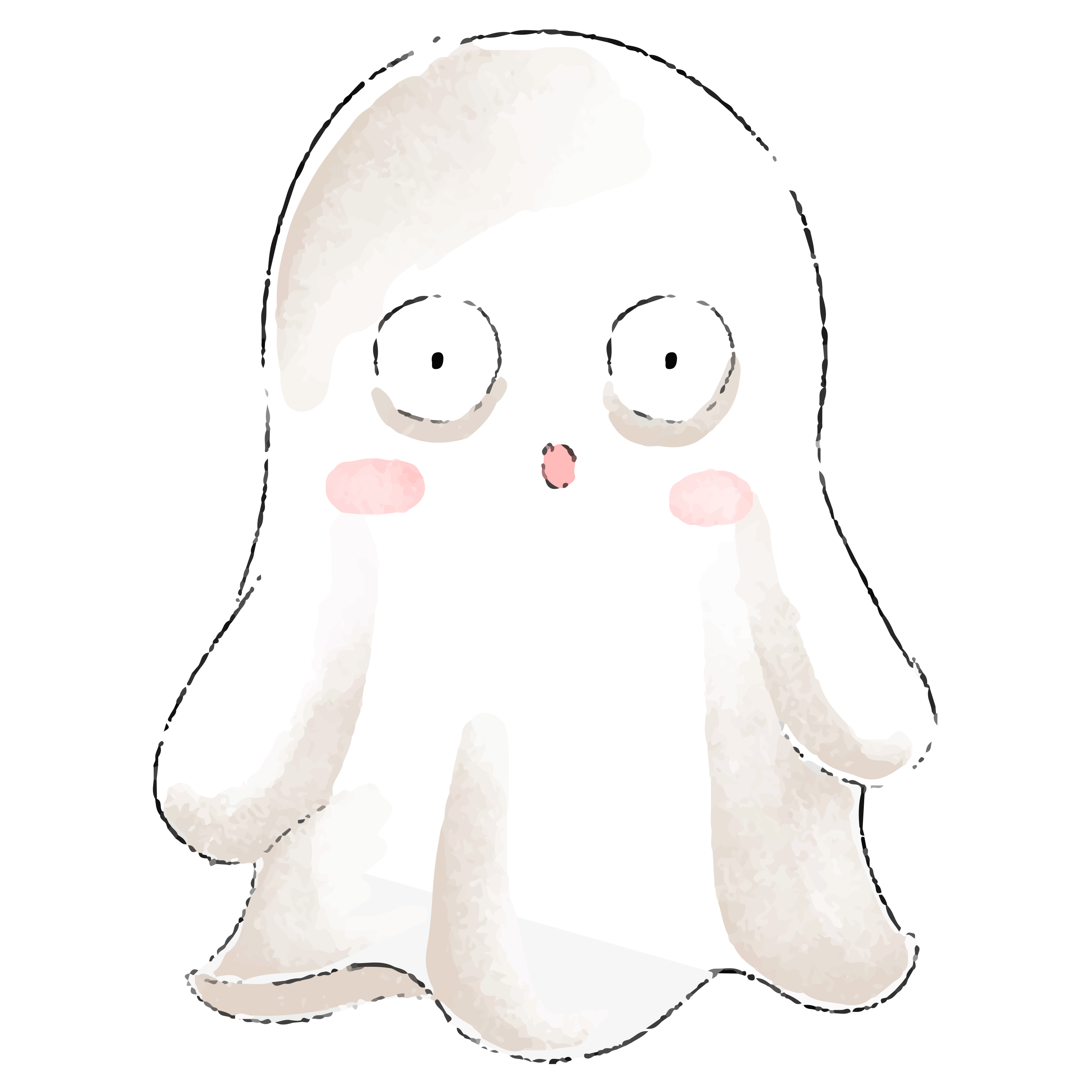 Preview for Cute-ghost-illustration-halloween-watercolor-sticker-fa670