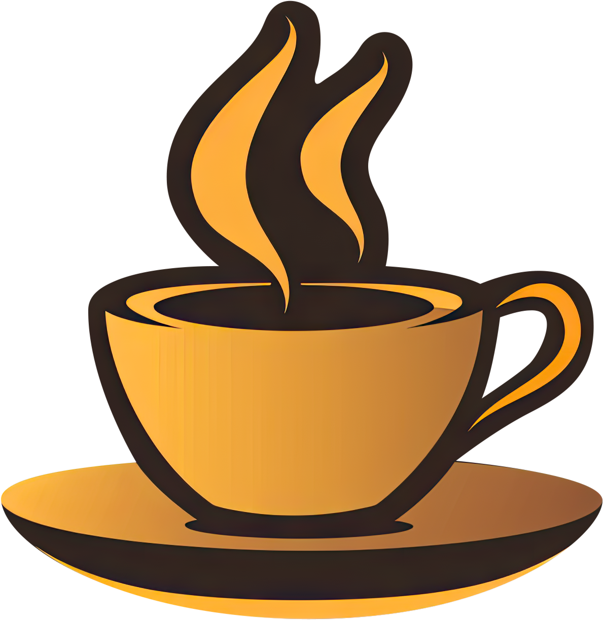 Preview for Steaming-coffee-cup-icon-logo-object-sticker-1bee1