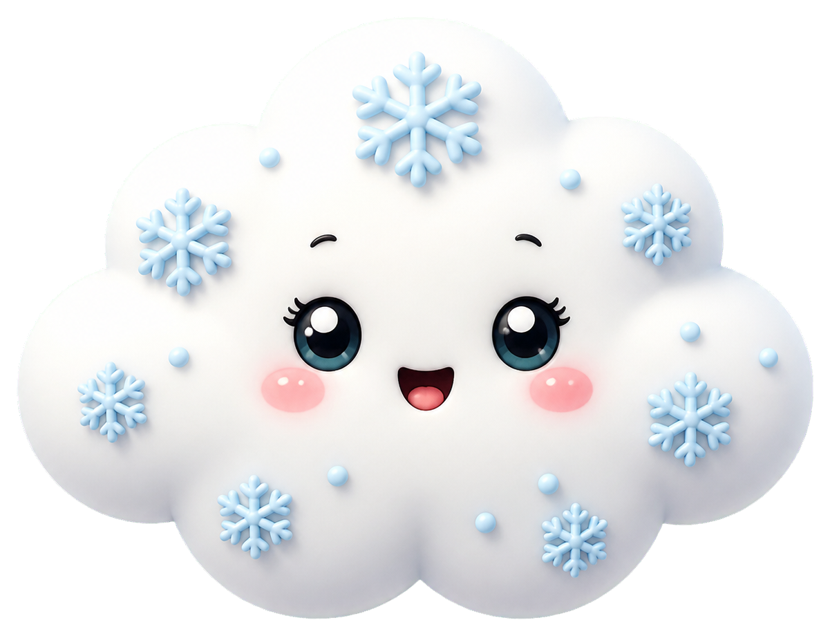 Preview for Cloud Snowflake Face Sticker