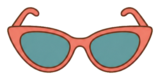 Preview for Coral Cat Eye Sunglasses Sticker