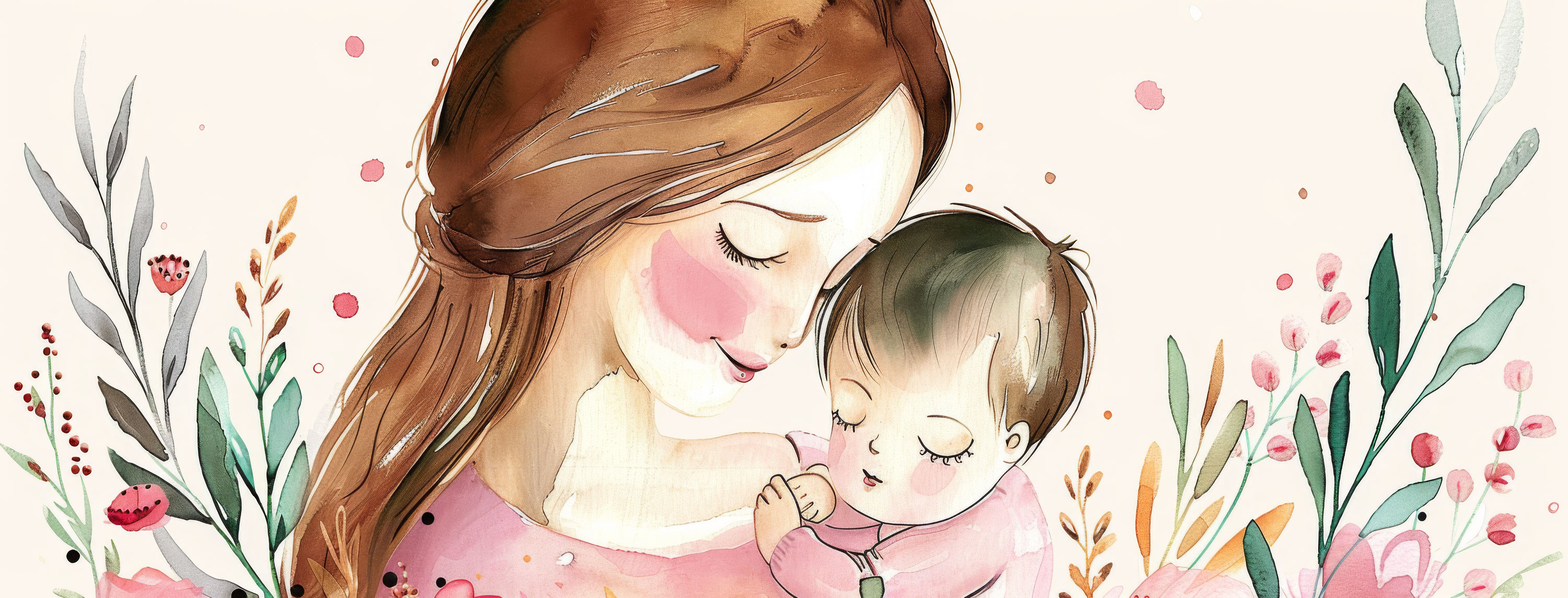 Preview for Mother-baby-watercolor-illustration-mothers-day-background-66cf1