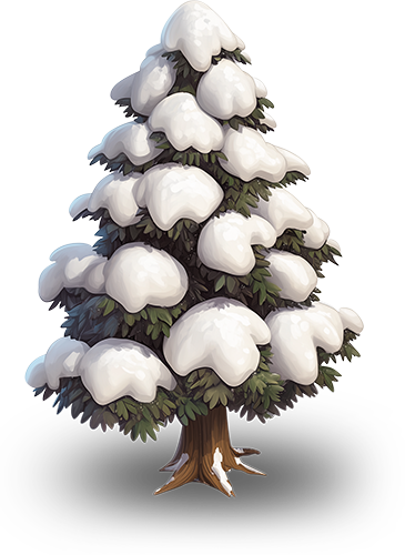 Preview for Snowy-evergreen-tree-illustration-flora-sticker-82f88