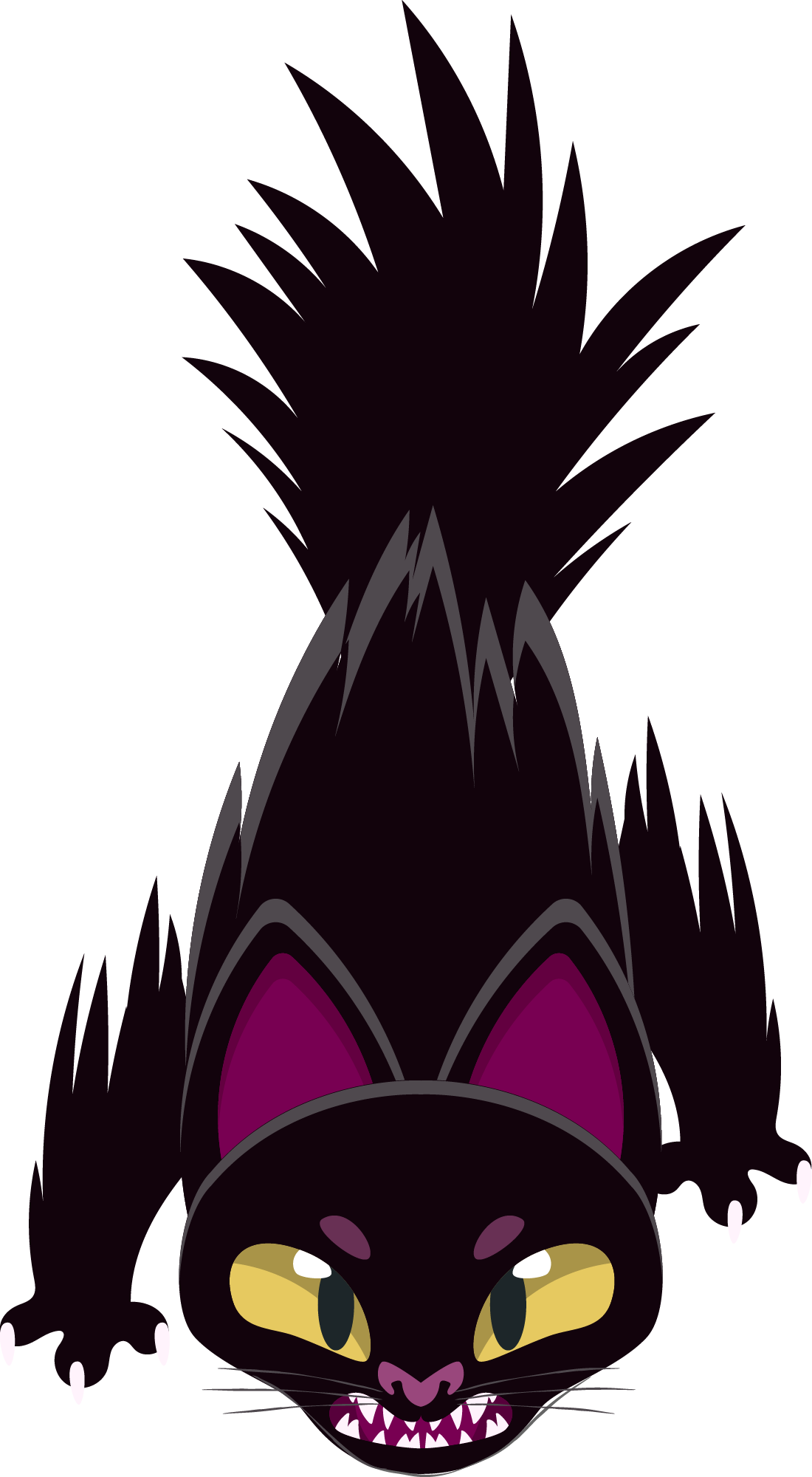 Preview for Aggressive-black-cat-illustration-sticker-9d92f