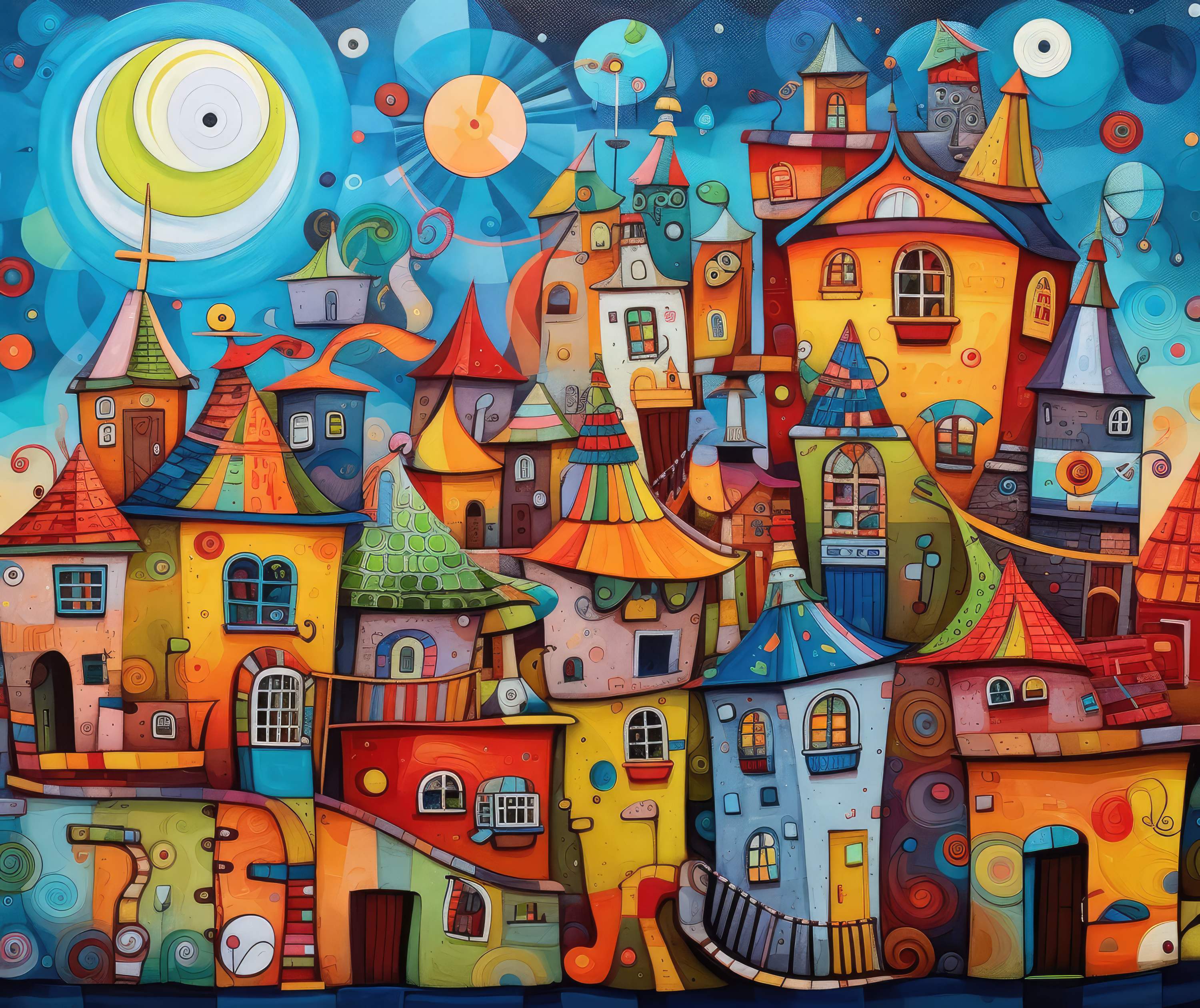Preview for Whimsical-town-art-background-f37ca