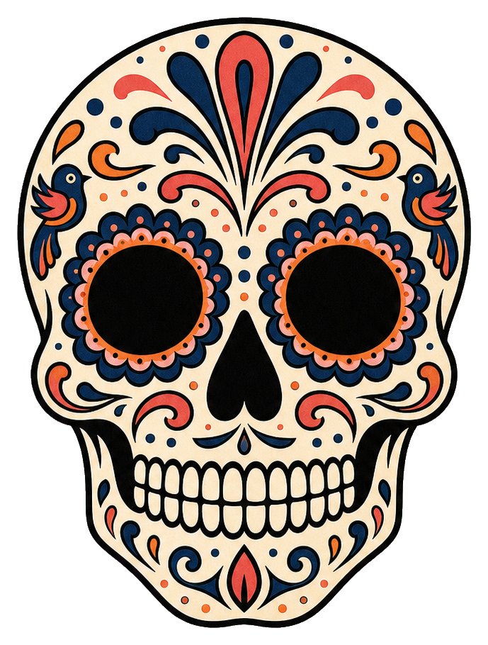 Preview for Folk Bird Skull Sticker