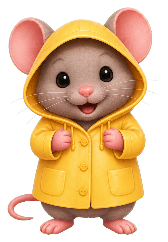 Preview for Mouse Raincoat Sticker