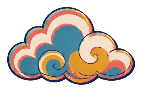 Preview for Screenprint Cloud Sticker