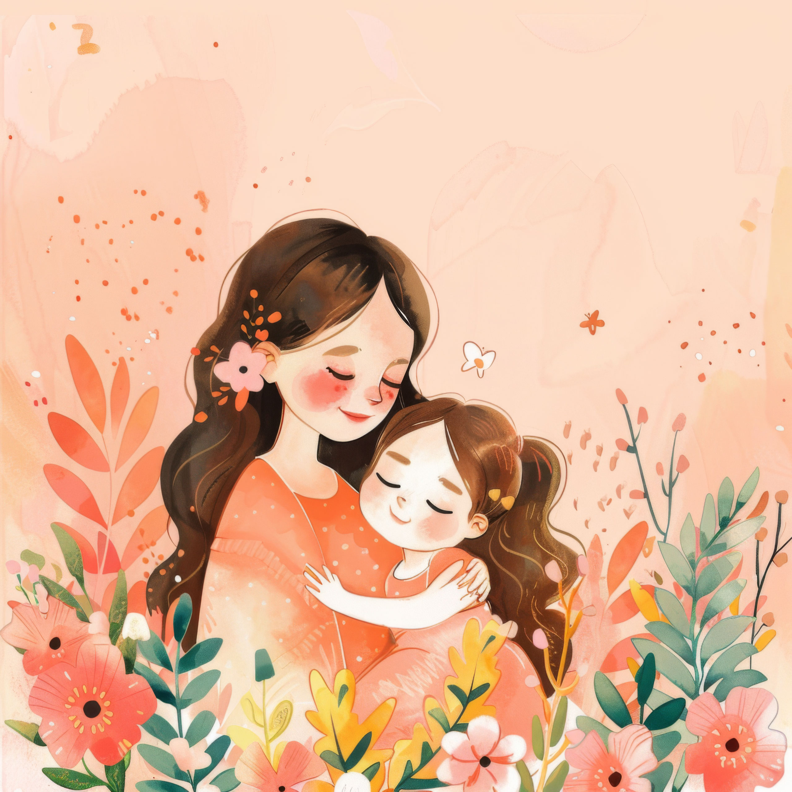 Preview for Mother-child-illustration-mothers-day-background-6a5c4