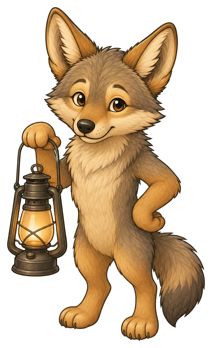 Preview for Coyote Camping Lantern Sticker
