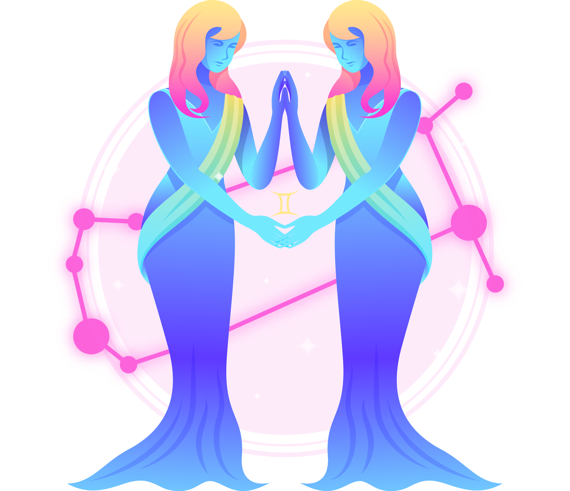 Preview for Gemini-zodiac-sign-illustration-sticker-ef400
