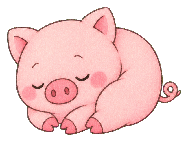 Preview for Sleeping Kawaii Pig Sticker