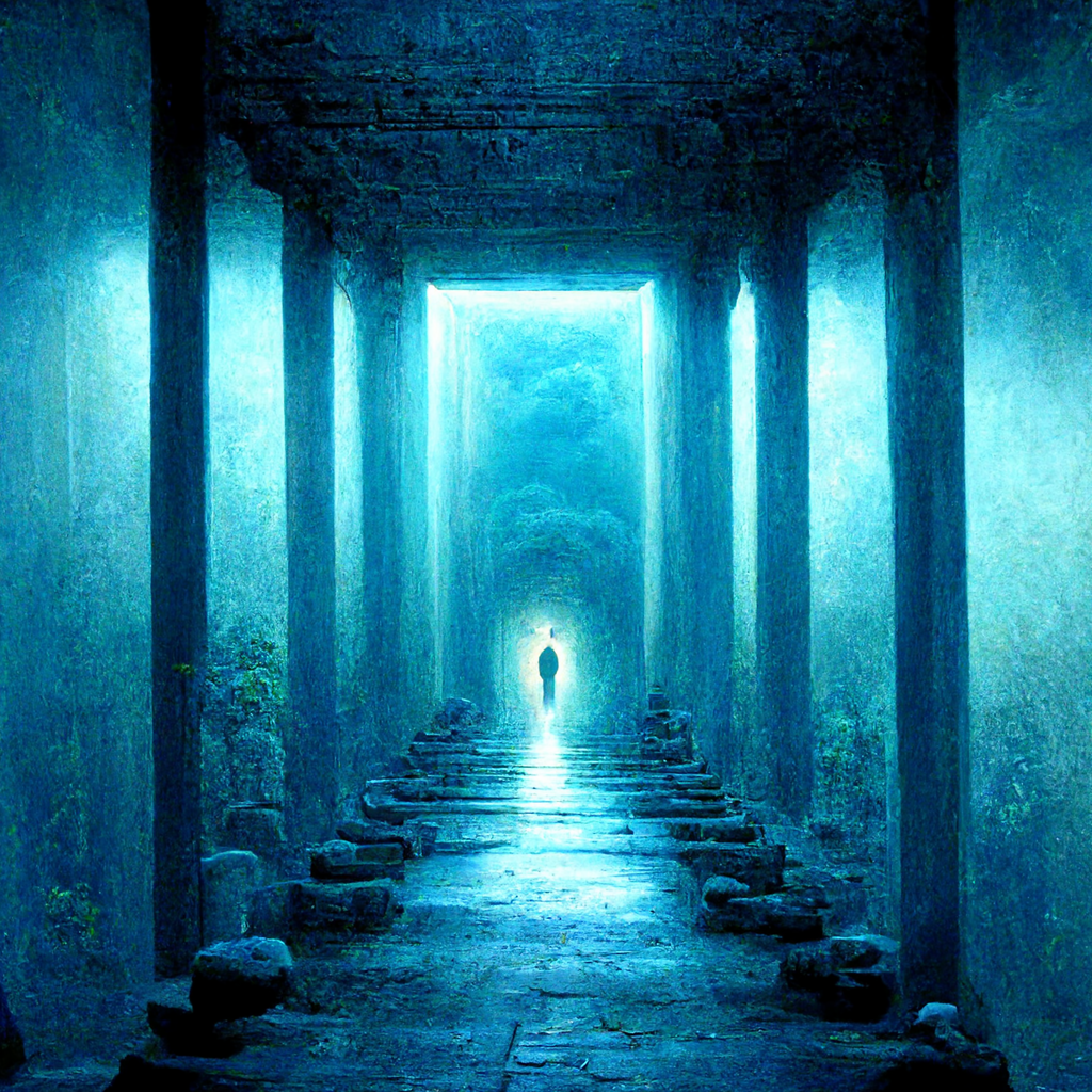 Preview for Ancient-temple-mystical-hallway-ai-images-background-6e826