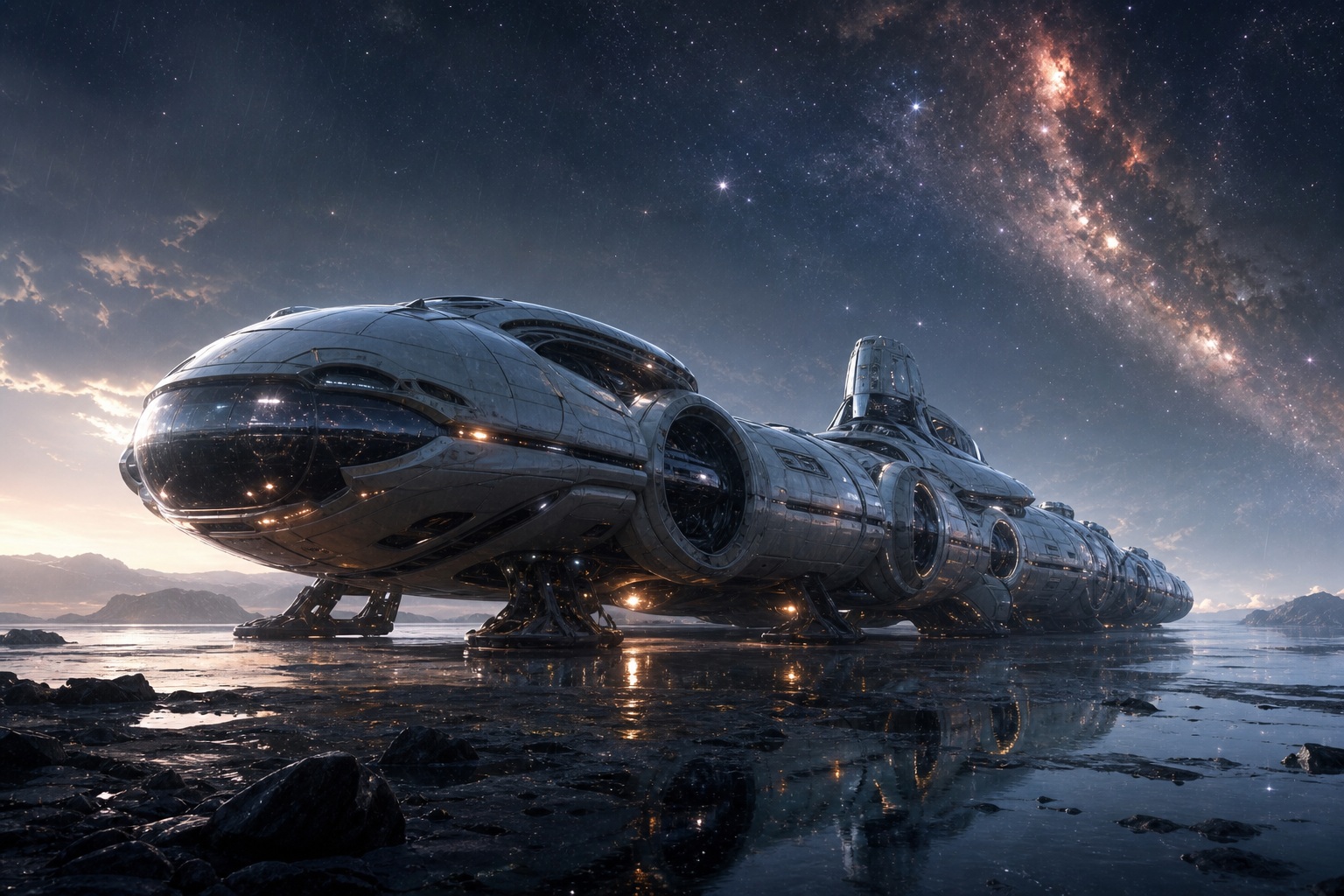 Preview for Generation Ship Rain Glow Background