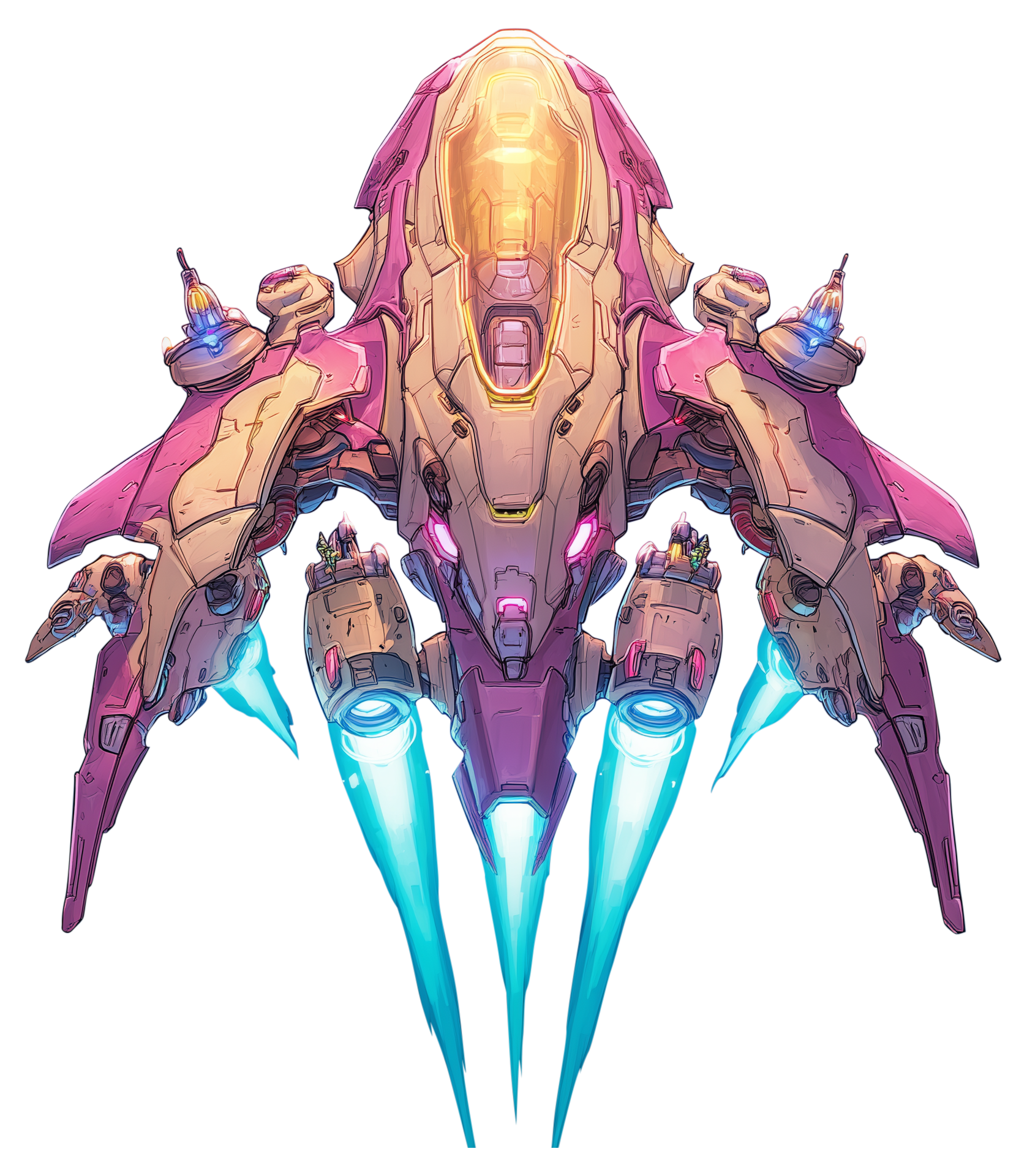 Preview for Futuristic-spacecraft-design-spaceship-sticker-6a998